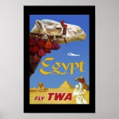 Poster vintage Voyage Egypte (Devant)
