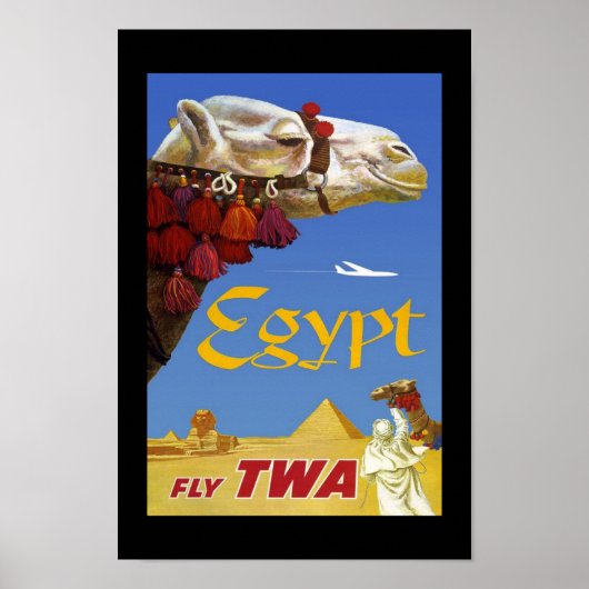 Poster vintage Voyage Egypte (Devant)