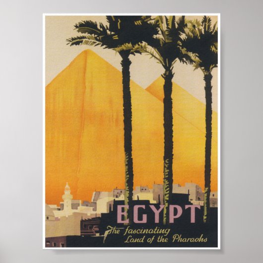 Poster Vintage voyage égyptien (Devant)