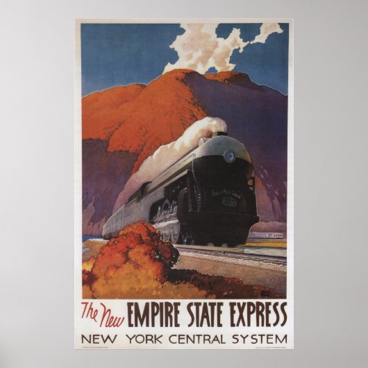 Poster Vintage voyage - Empire State Express Train (Devant)