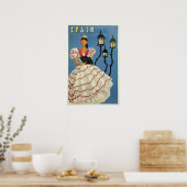 Poster Vintage voyage Espagne (Cuisine)