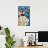 Poster Vintage voyage Espagne (Bureau à domicile)