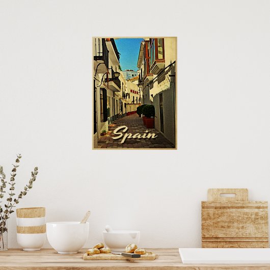 Poster Vintage voyage espagnol (Cuisine)