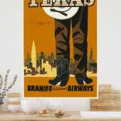 Poster Vintage voyage - États-Unis (Cuisine)