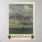 Poster Vintage voyage - États-Unis Montana (Devant)