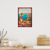 Poster Vintage voyage - France Nice Côte d'Azur (Cuisine)