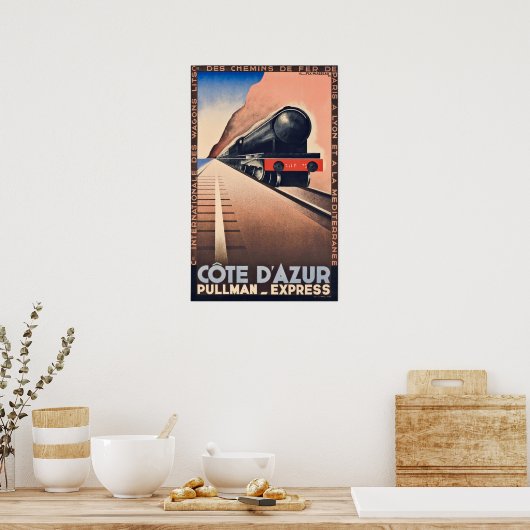 Poster Vintage voyage - France Nice Côte d'Azur (Cuisine)