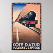 Poster Vintage voyage - France Nice Côte d'Azur (Devant)