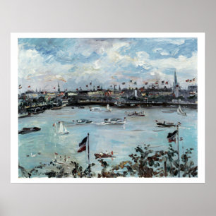 Poster Vintage voyage Hambourg Allemagne