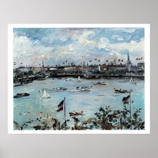 Poster Vintage voyage Hambourg Allemagne (Devant)