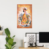 Poster Vintage voyage Hawaii (Bureau à domicile)