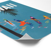 Poster Vintage voyage Hawaii Surfboards (Coin)