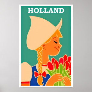Poster Vintage voyage hollandais