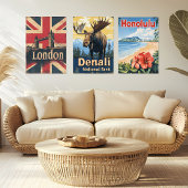 Poster Vintage voyage Honolulu