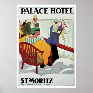 Poster Vintage voyage, Hôtel Palace