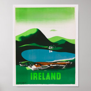 Poster Vintage voyage irlandais