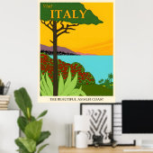 Poster Vintage voyage Italie (Bureau à domicile)