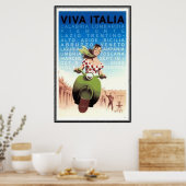 Poster Vintage Voyage Italie - (Cuisine)