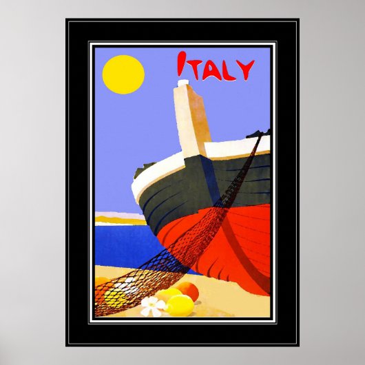 Poster Vintage voyage Italie (Devant)