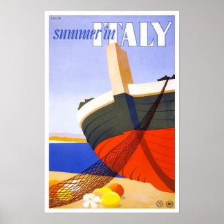 Poster Vintage voyage Italie