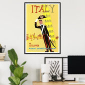 Poster Vintage Voyage Italie - (Bureau à domicile)