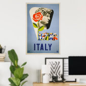Poster Vintage voyage Italie (Bureau à domicile)