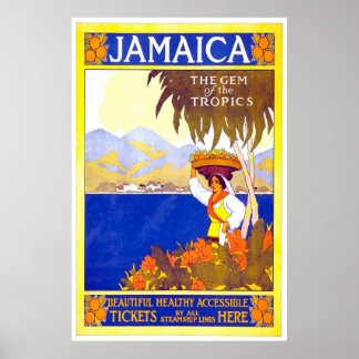 Poster Vintage voyage jamaïcain