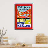 Poster Vintage voyage Japon (Cuisine)