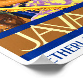 Poster Vintage voyage Java et Bali restauré (Coin)