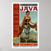 Poster Vintage voyage Java restauré (Devant)