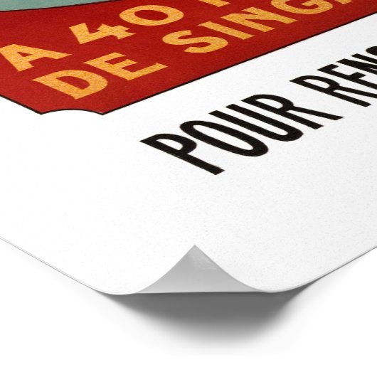 Poster Vintage voyage Java restauré (Coin)