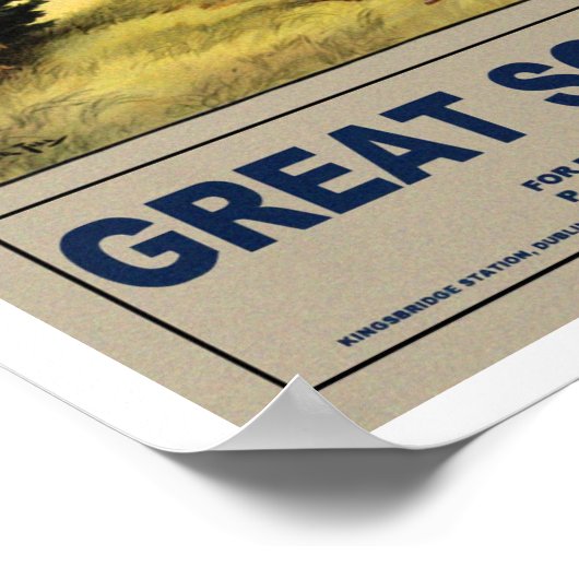 Poster Vintage voyage Killarney Irlande (Coin)