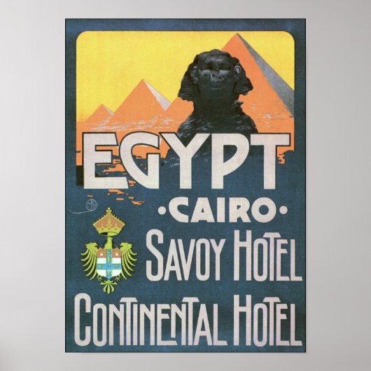 Poster Vintage voyage - Le Caire Egypte (Devant)