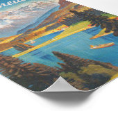 Poster Vintage voyage Lenzerheide Suisse (Coin)