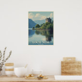 Poster Vintage voyage Loch Ness Scotland (Cuisine)