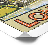 Poster Vintage voyage Londres (Coin)