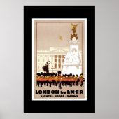 Poster Vintage voyage Londres (Devant)