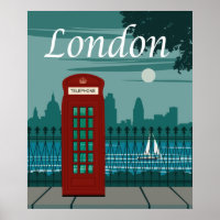 Poster Vintage voyage Londres