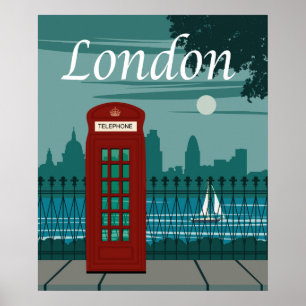 Poster Vintage voyage Londres