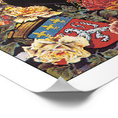 Poster Vintage voyage Lyon France (Coin)