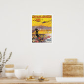 Poster Vintage voyage Lyon France (Cuisine)