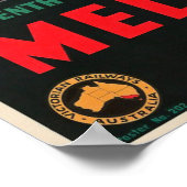 Poster Vintage voyage - Melbourne - Australie (Coin)