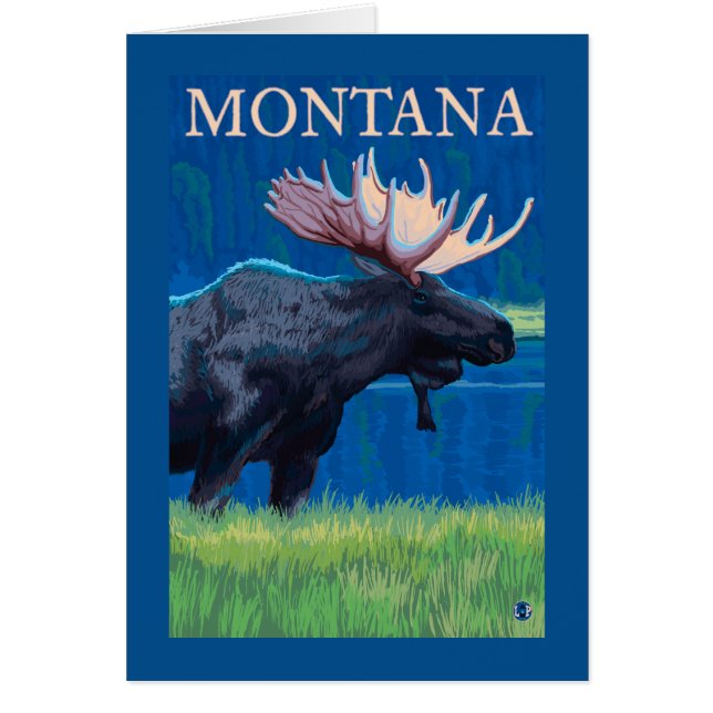 Poster Vintage voyage MontanaMoose (Devant)