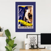 Poster Vintage voyage Montserrat Espagne (Bureau à domicile)