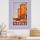 Poster Vintage voyage Napoli (Cuisine)