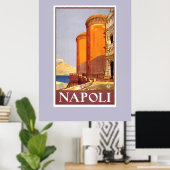 Poster Vintage voyage Napoli (Bureau à domicile)