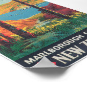 Poster Vintage voyage néo-zélandais (Coin)