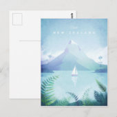 Poster Vintage voyage néo-zélandais - Carte postal (Devant / Derrière)