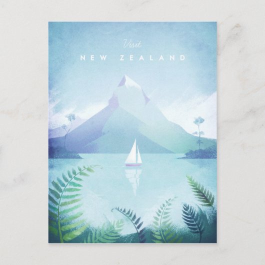 Poster Vintage voyage néo-zélandais - Carte postal (Devant)