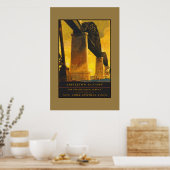 Poster Vintage voyage New York Central Lines (Cuisine)